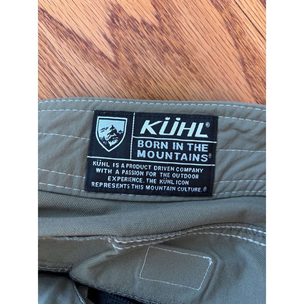Kuhl Mens Hiking Pants Olive Green 38x30 Nylon Spandex Outdoor Trekking Trousers - Picture 6 of 10